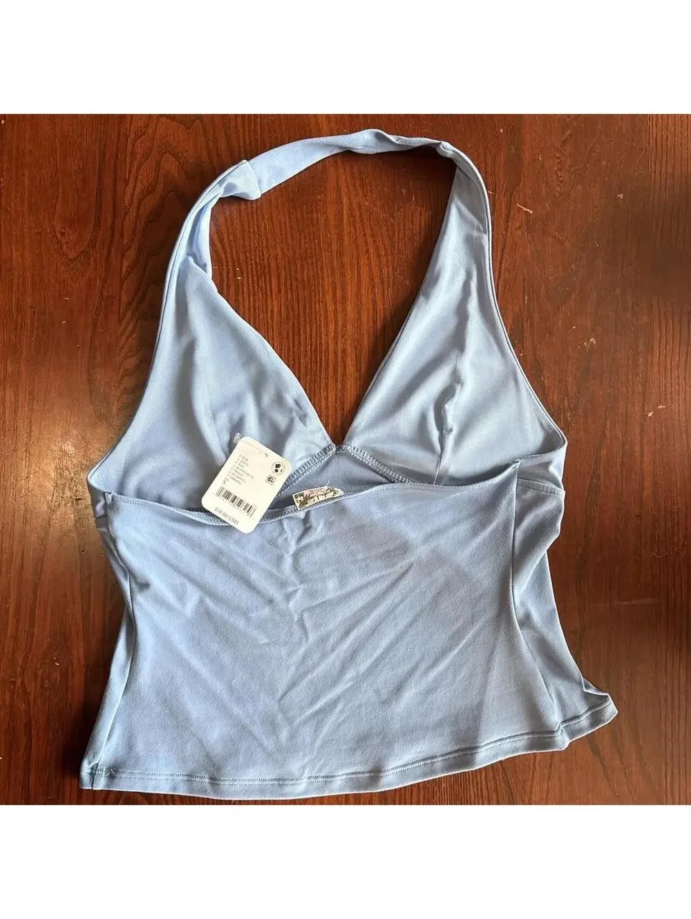 Free People Women's Blue Crop-top